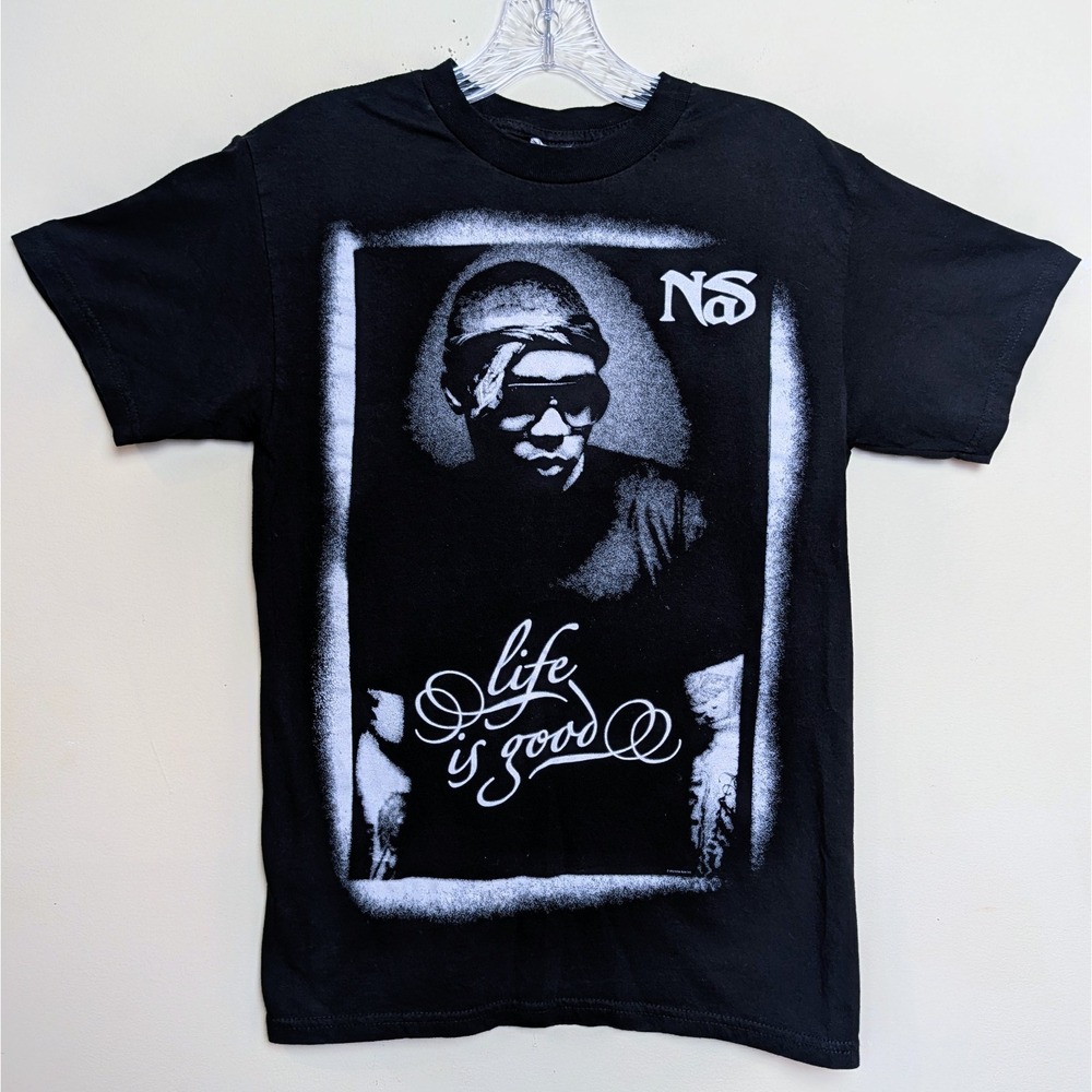 NAS Life Is Good Album Portrait Vintage Rap Shirt Size Small